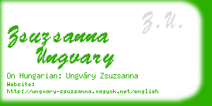 zsuzsanna ungvary business card