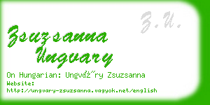 zsuzsanna ungvary business card